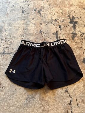 Under Armour Black girls  Athletic Performance Shorts with Branded Waistband